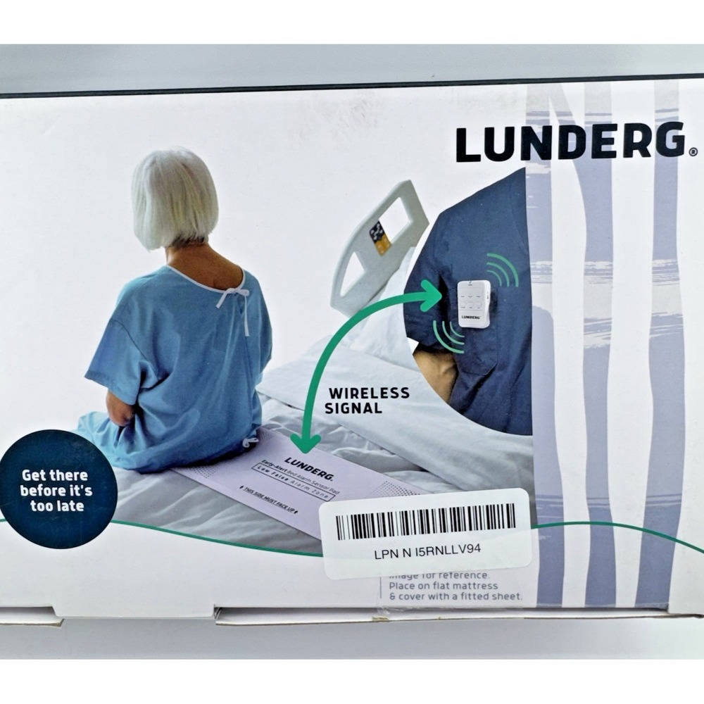 Lunderg Bed Alarm System Wireless Sensor Pad Monitor Fall Prevention NEW Open - Picture 3 of 10